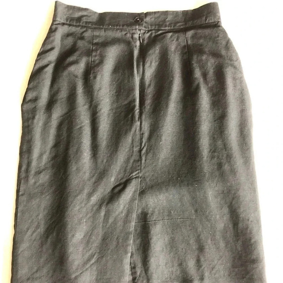 Linen Blend Pencil Skirt - Picture 6 of 13